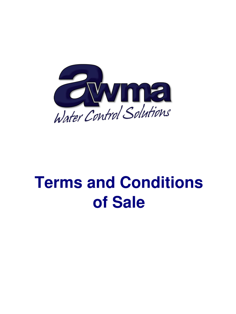 AWMA Terms & Conditions of Sale