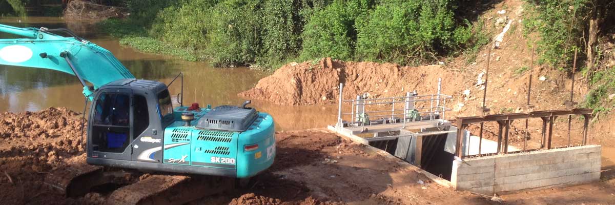 LAYFLAT GATE FOR FISHERIES PROJECT IN LAOS