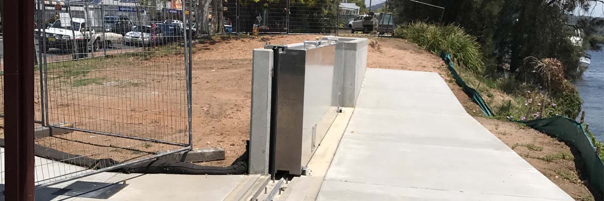 Retractable Flood Barriers For Council Flood Mitigation Scheme